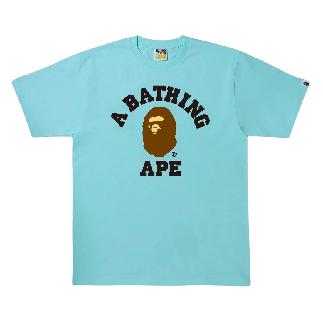 A Bathing Ape Men College Tee (blue / sax)