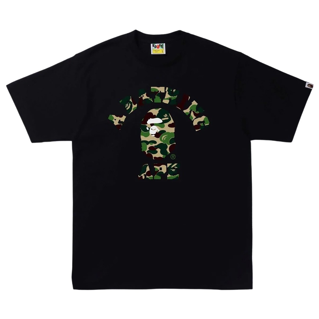 A Bathing Ape Men ABC Camo College Tee (black / green)