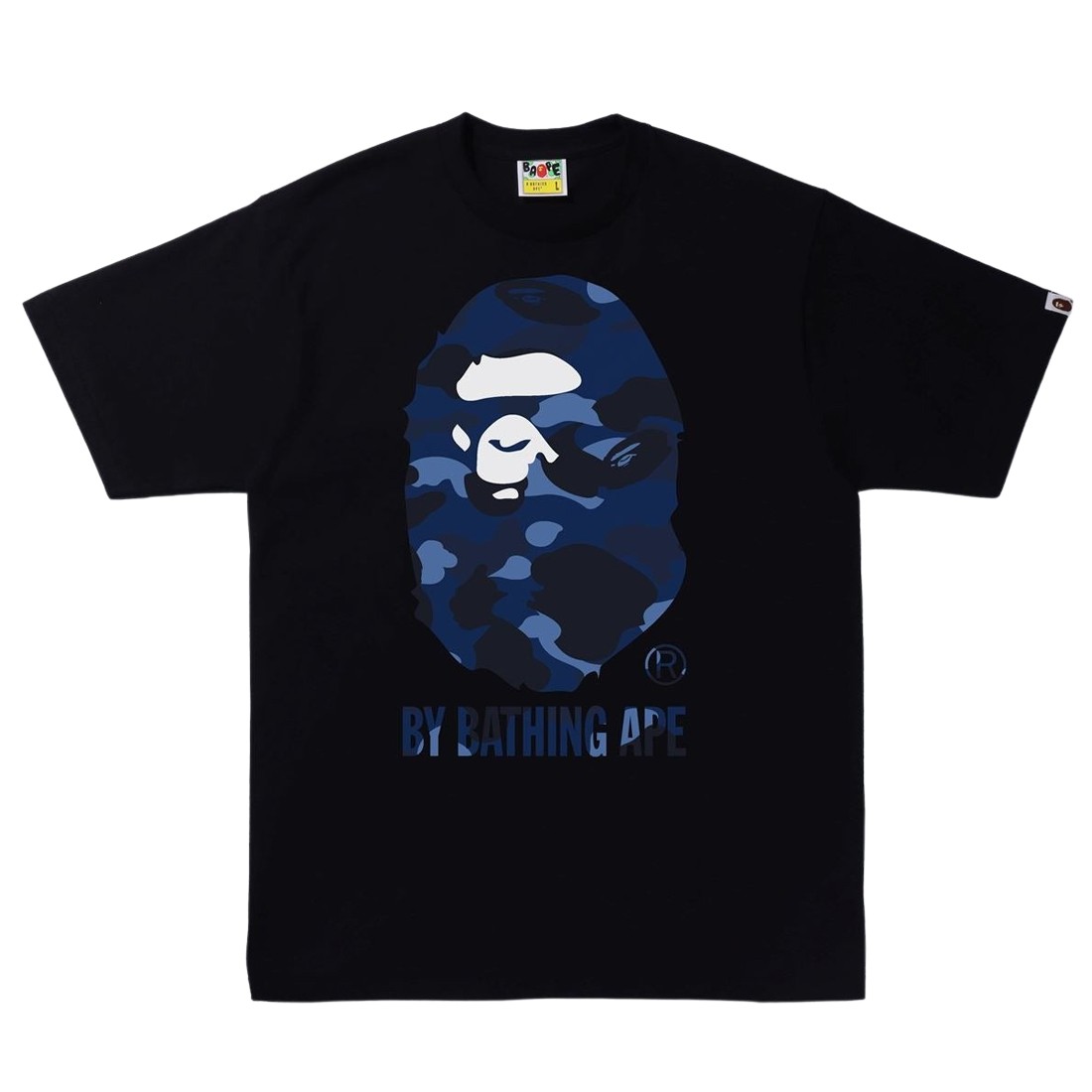 A Bathing Ape Men Color Camo A By Bathing Ape Tee (black / navy)