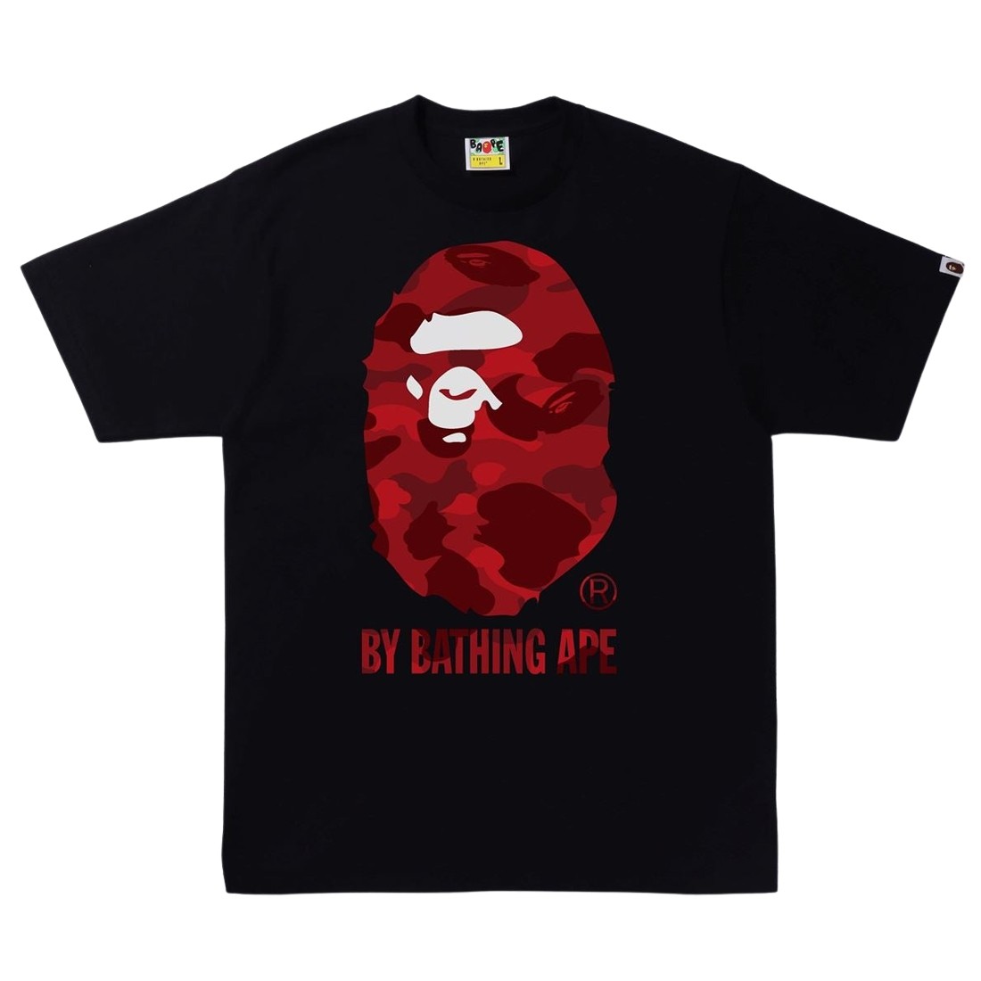 A Bathing Ape Men Color Camo A By Bathing Ape Tee (black / red)
