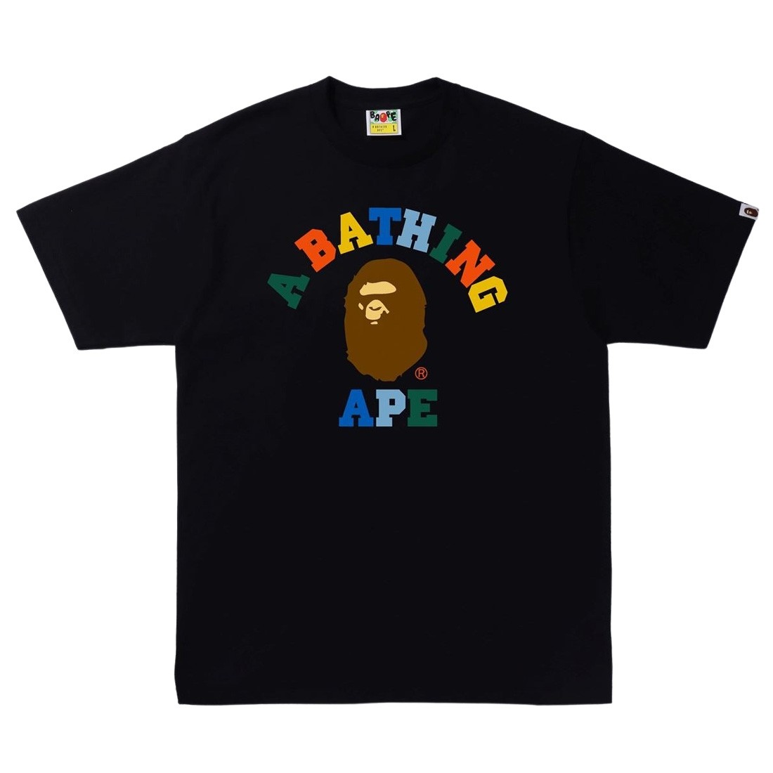 A Bathing Ape Men Colors College Tee (black)