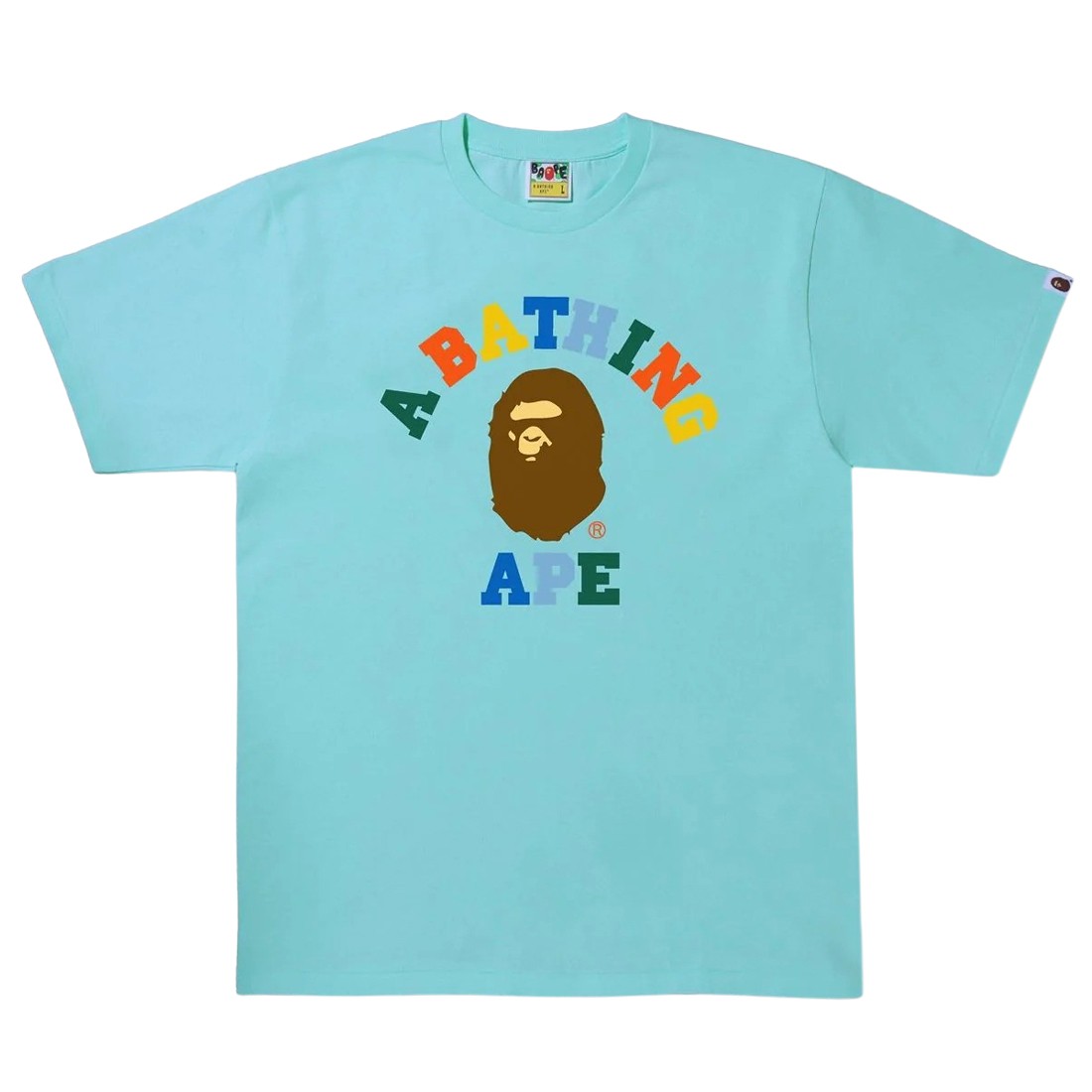 A Bathing Ape Men Colors College Tee (blue / sax)