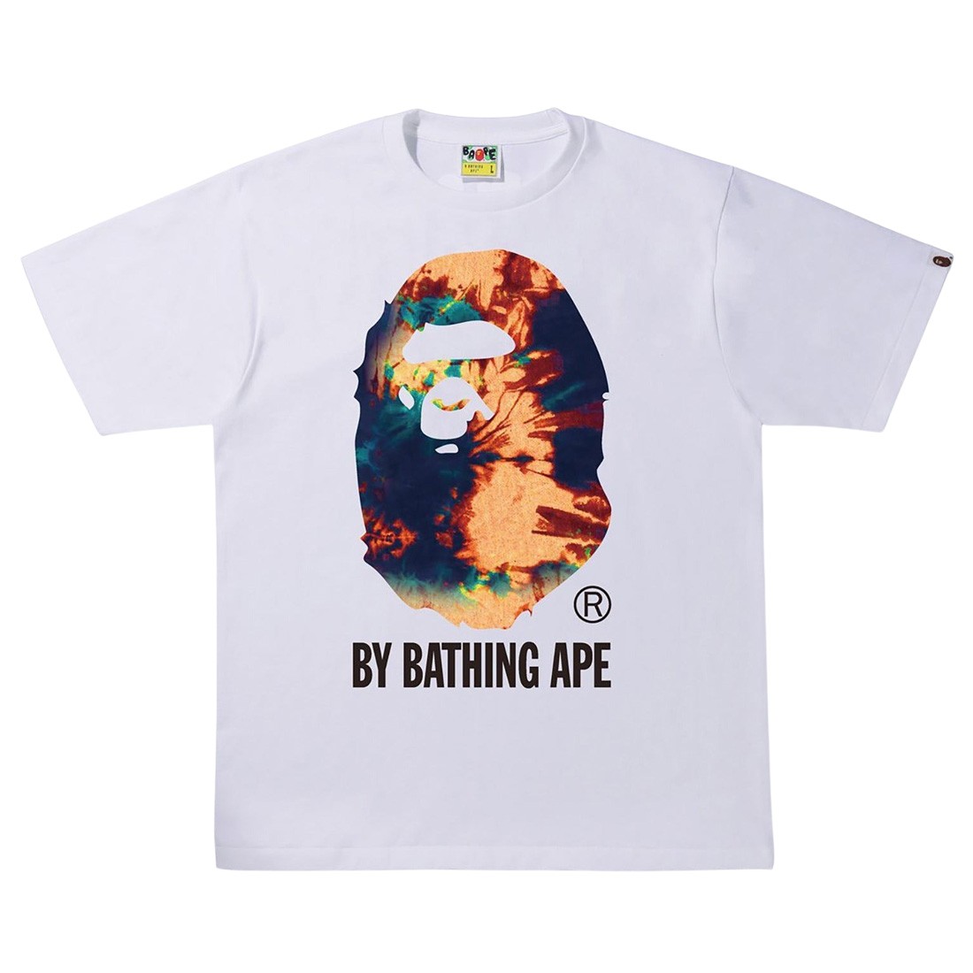 A Bathing Ape Men Tie Dye By Bathing Ape Tee (white / navy)