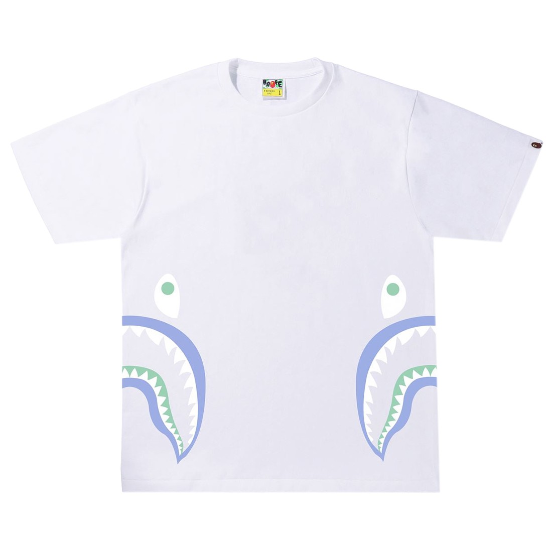 A Bathing Ape Men Glow In The Dark Side Shark Tee (white)