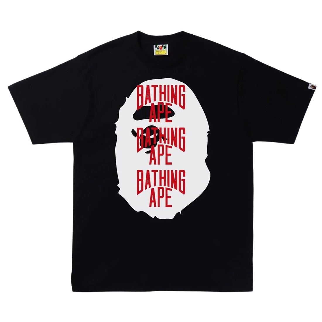 A Bathing Ape Men Ape Head Multi Print Tee (black)