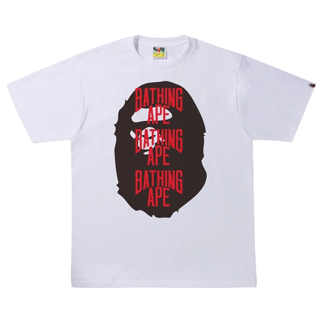 A Bathing Ape Men Ape Head Multi Print Tee (white)