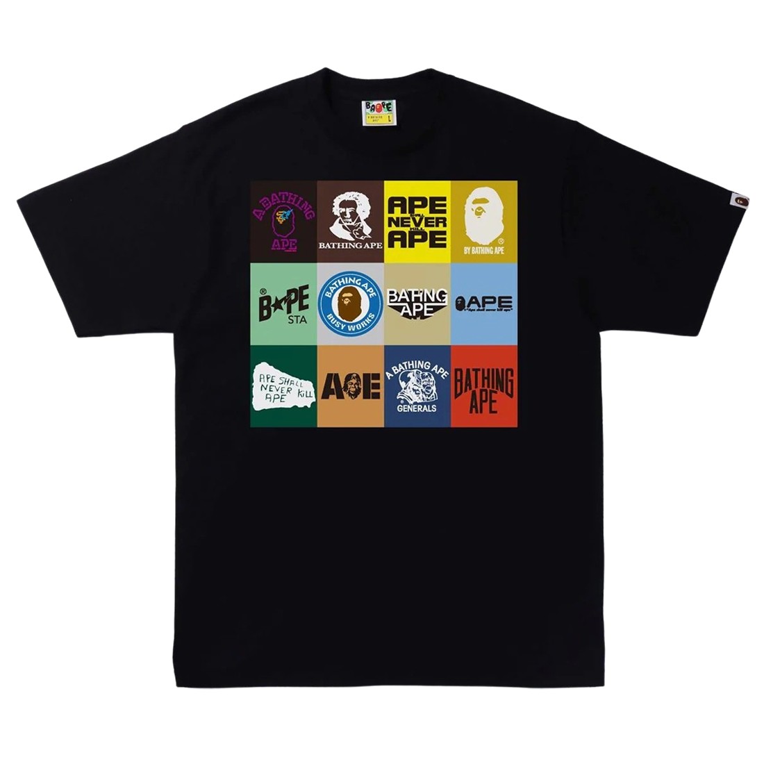A Bathing Ape Men Bape Classic Logo #2 Tee (black)