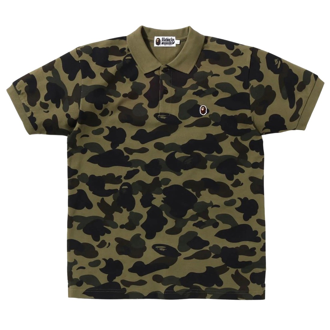 A Bathing Ape Men 1st Camo One Point Polo (green)