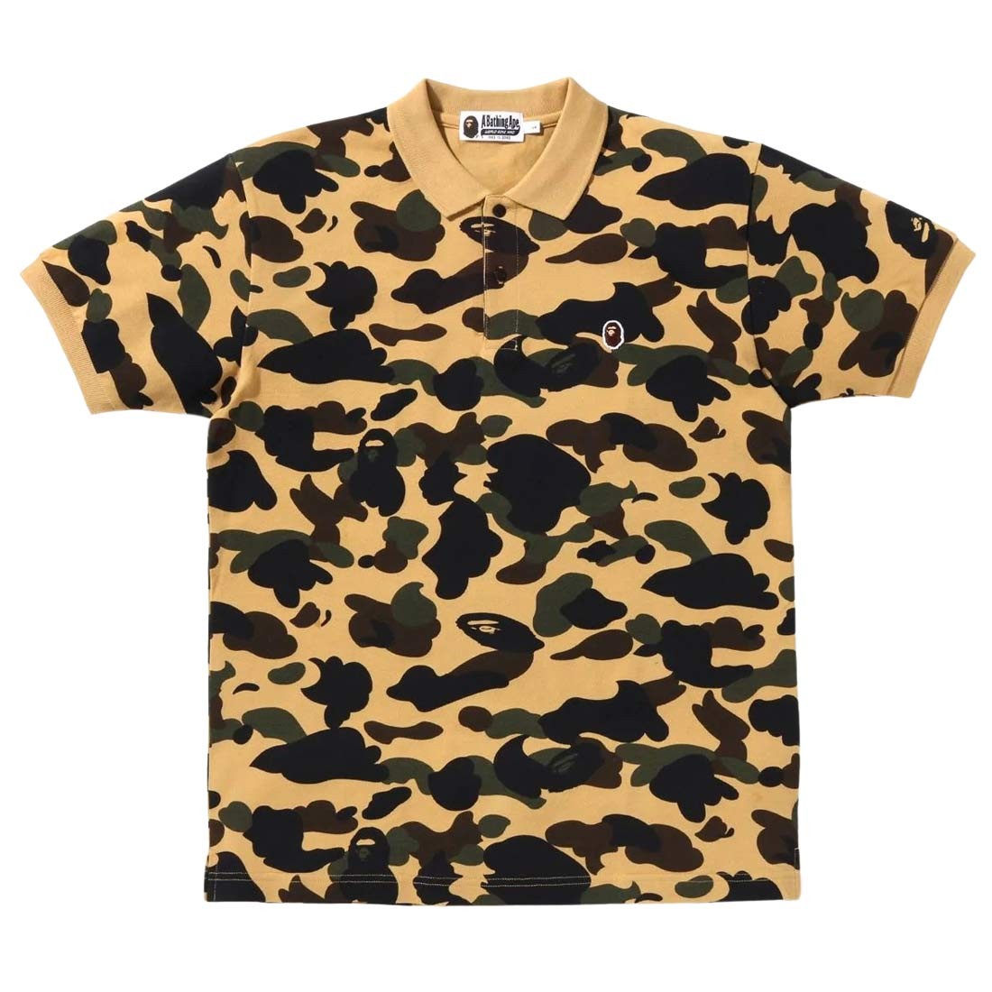 A Bathing Ape Men 1st Camo One Point Polo (yellow)