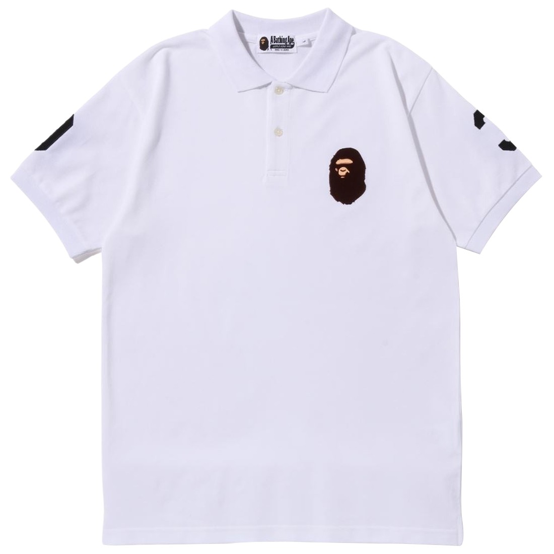 A Bathing Ape Men Large Ape Head Polo (white)