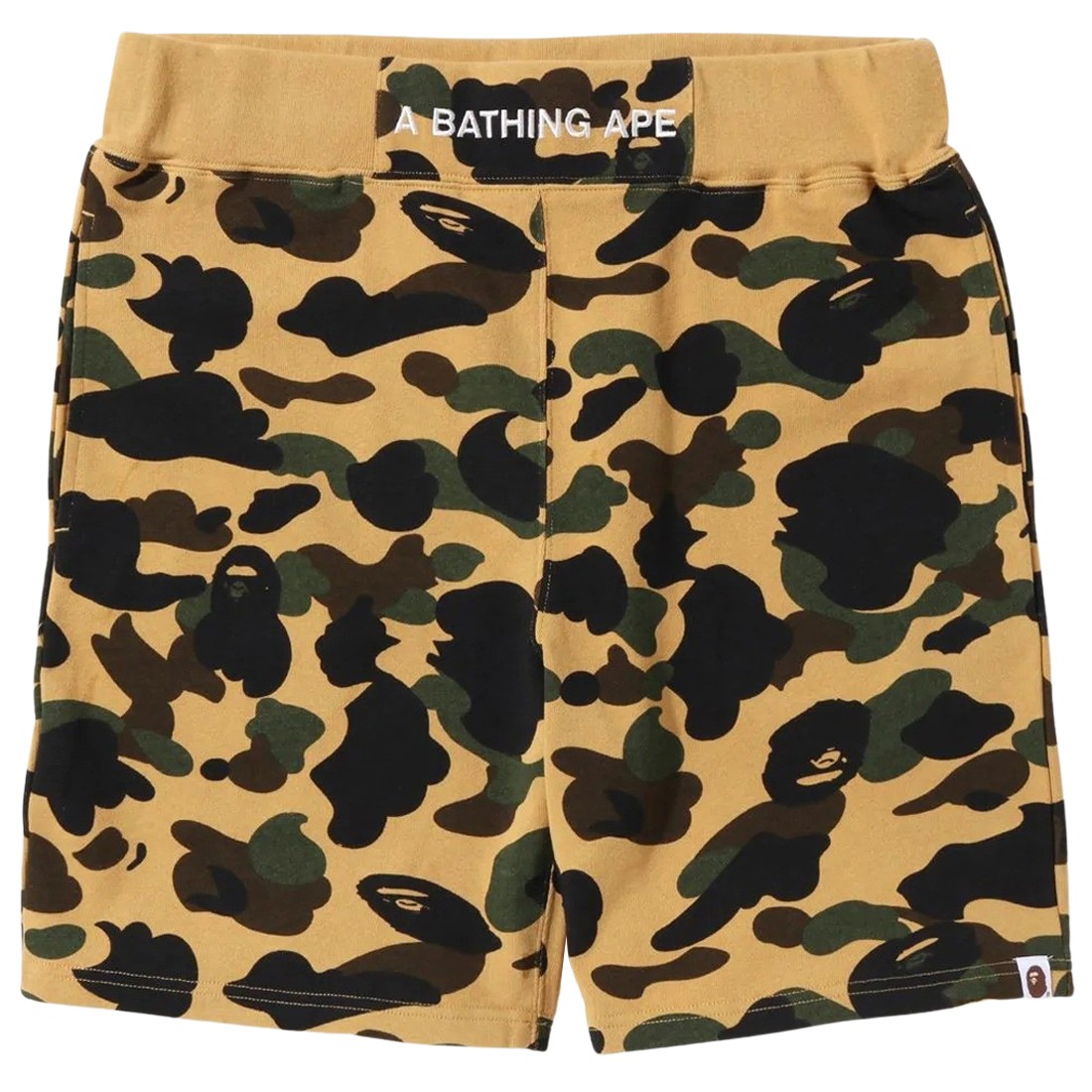 A Bathing Ape Men 1st Camo Sweat Shorts (yellow)