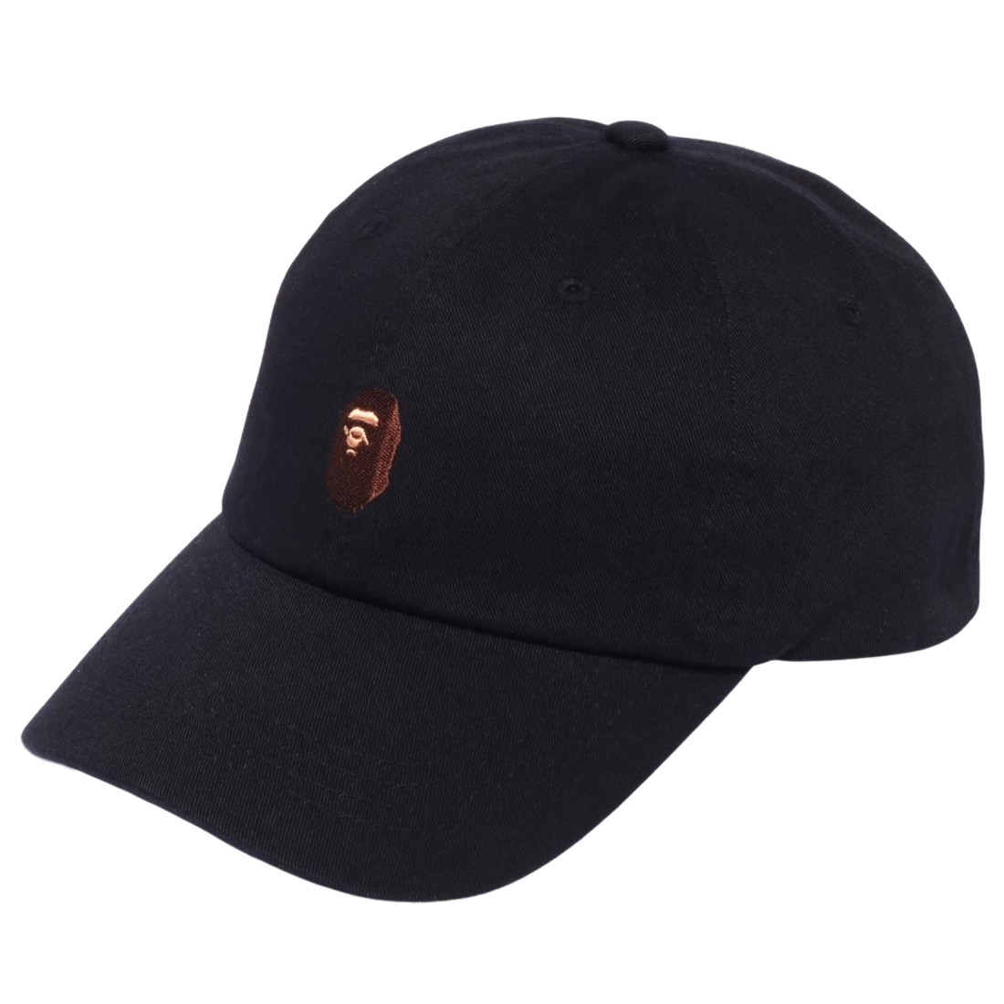 A Bathing Ape Ape Head One Point Panel Cap (black)