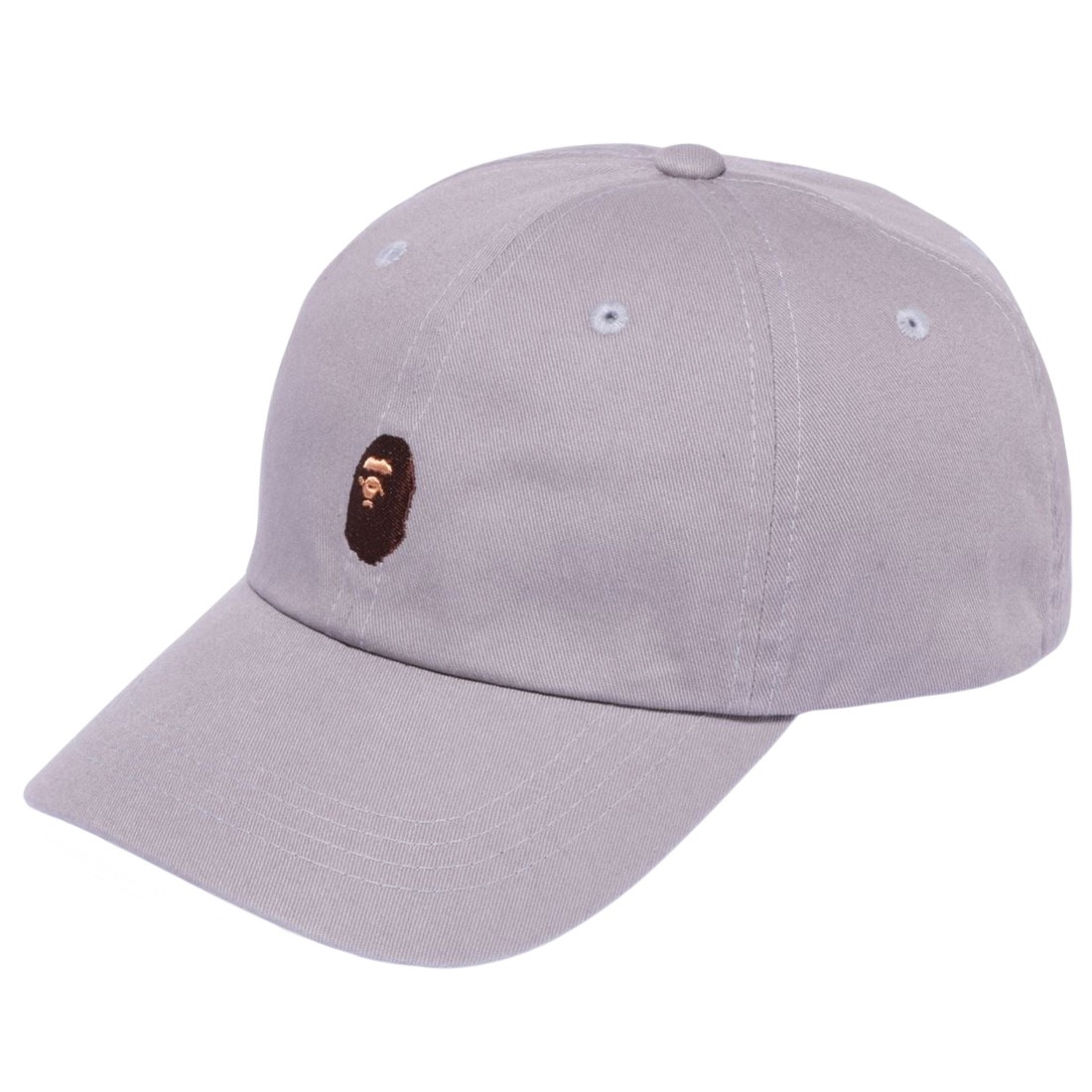 A Bathing Ape Ape Head One Point Panel Cap (gray)
