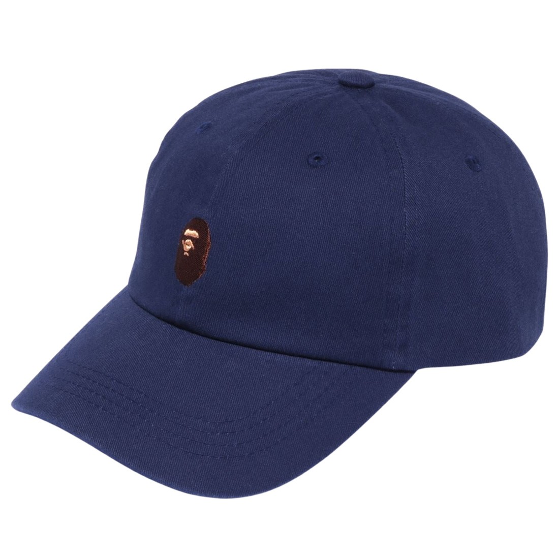 A Bathing Ape Ape Head One Point Panel Cap (navy)