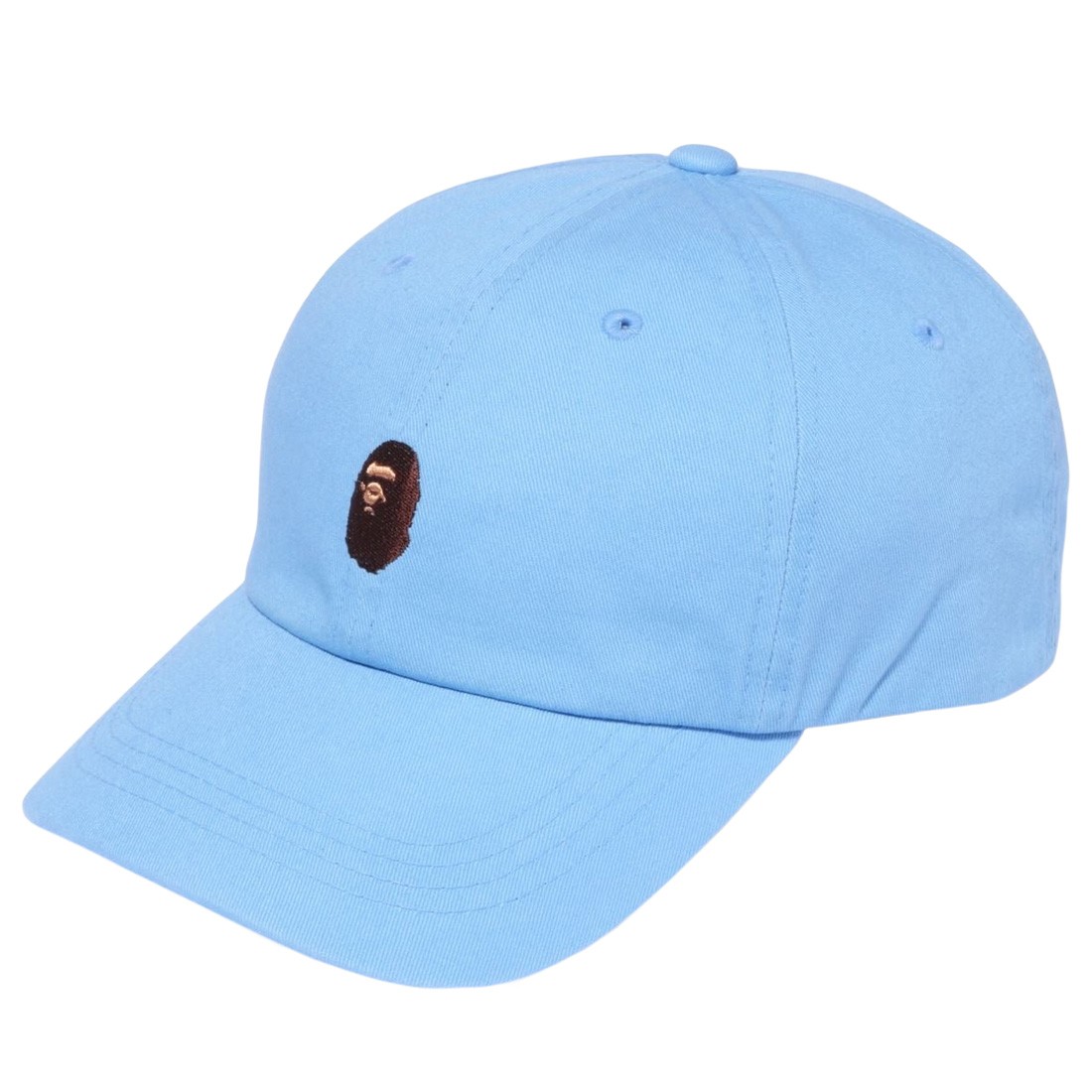 A Bathing Ape Ape Head One Point Panel Cap (blue / sax)