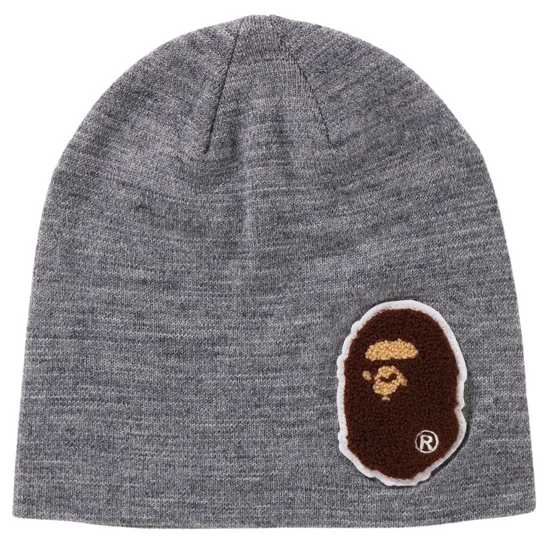 A Bathing Ape Big Ape Head Knit Cap (gray)