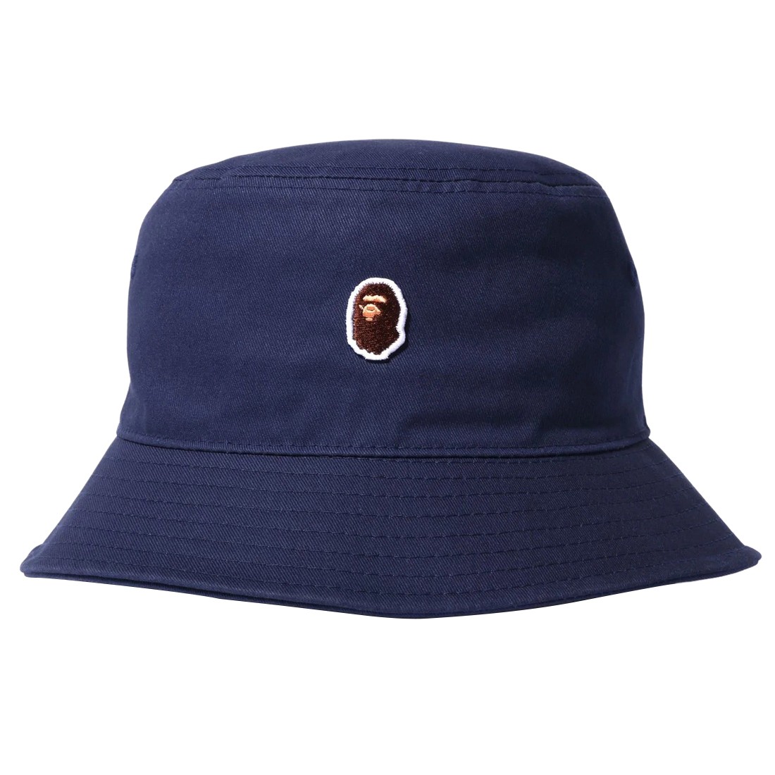 A Bathing Ape Ape Head One Point Bucket Hat (navy)