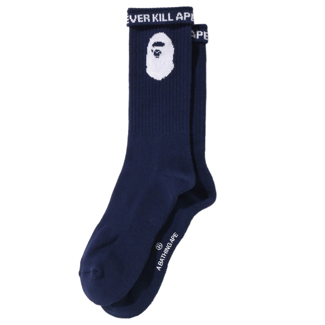 A Bathing Ape Men Ape Head Socks (navy)