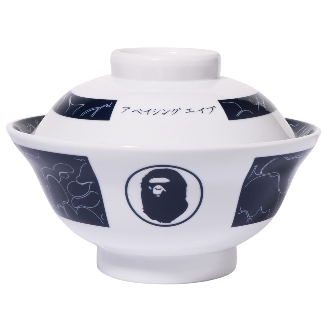A Bathing Ape Solid Camo Donburi Japanese Rice Bowl (white)