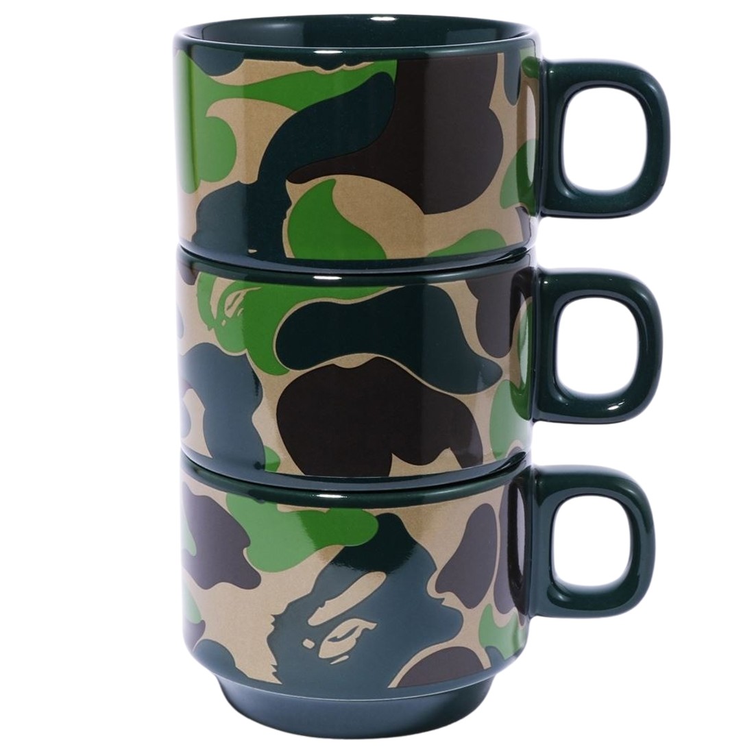 A Bathing Ape ABC Camo Stacking Mugs (green)