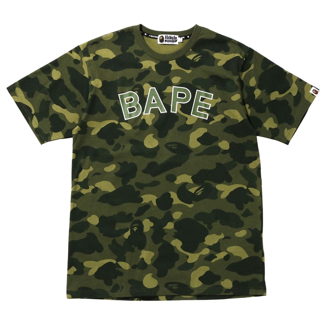 A Bathing Ape Men Color Camo Bape Tee (green)