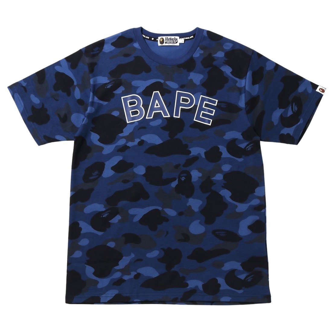 A Bathing Ape Men Color Camo Bape Tee (navy)
