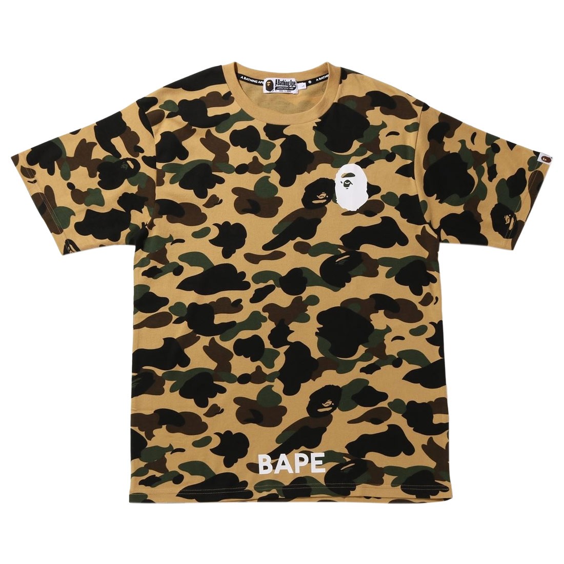 A Bathing Ape Men 1st Camo Bathing Ape Tee (yellow)