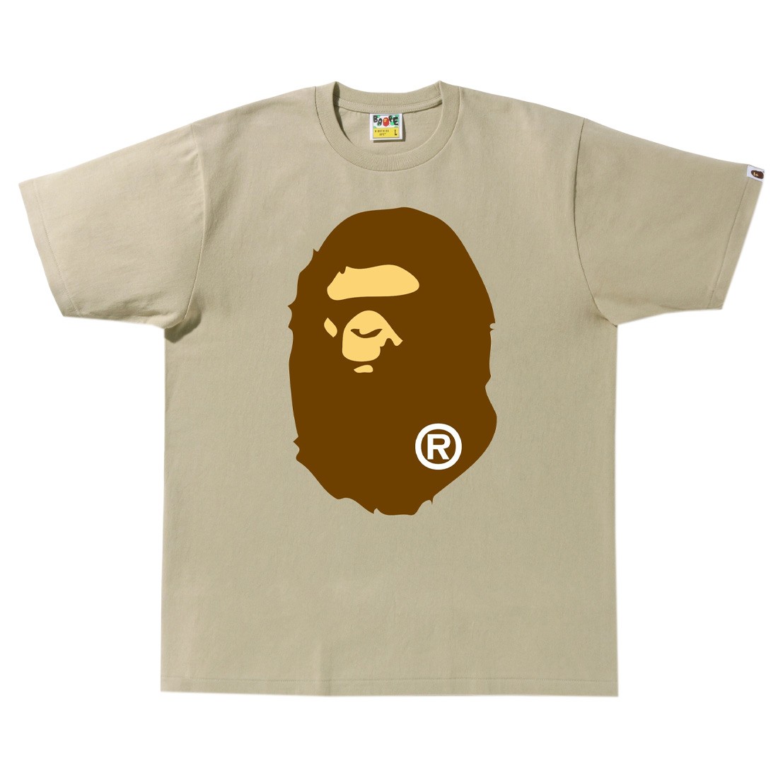 A Bathing Ape Men Big Ape Head Tee (beige)