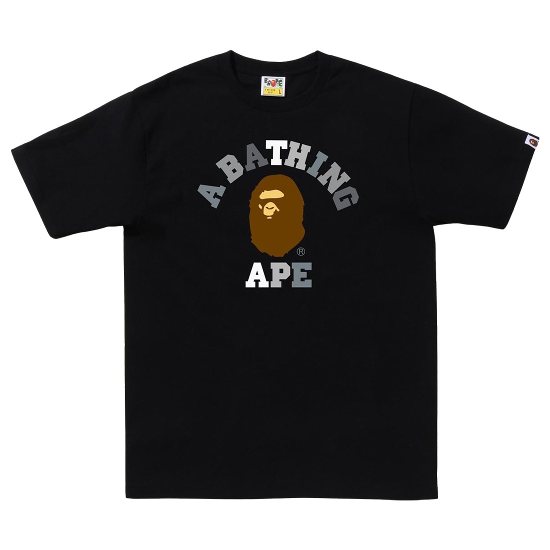 A Bathing Ape Men Colors College Tee (black / black)