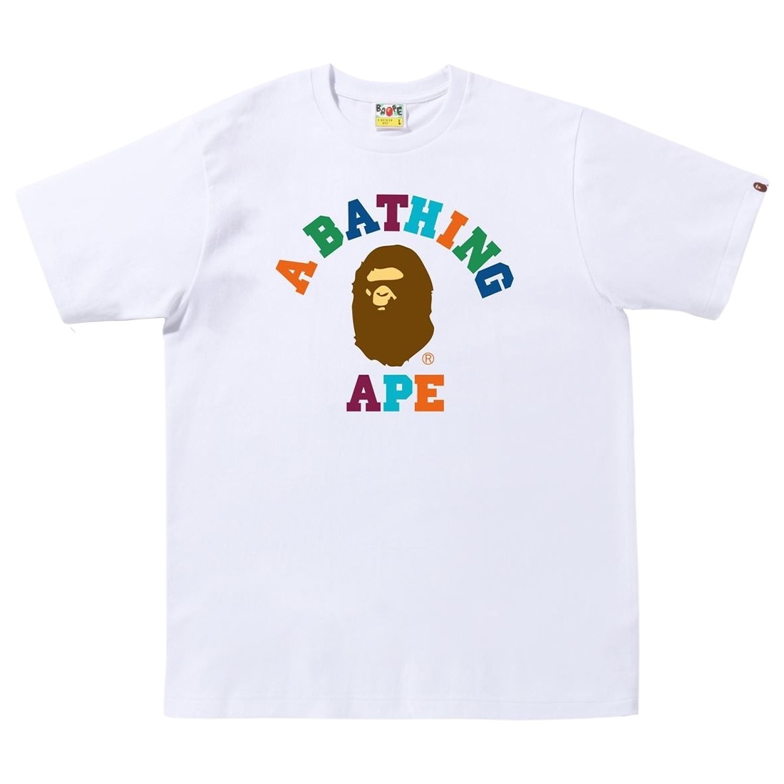 A Bathing Ape Men Colors College Tee (white / multi)