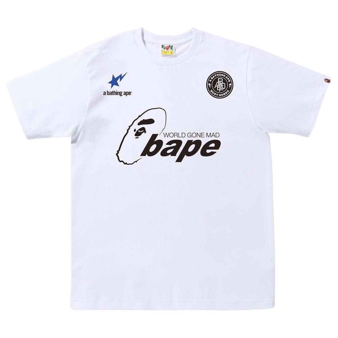A Bathing Ape Men Bape Soccer #1 Tee (white)