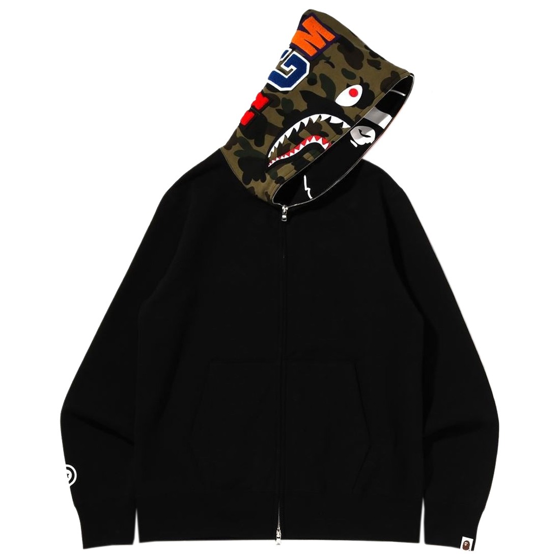 A Bathing Ape Men Crazy Face Full Zip Hoodie (black)