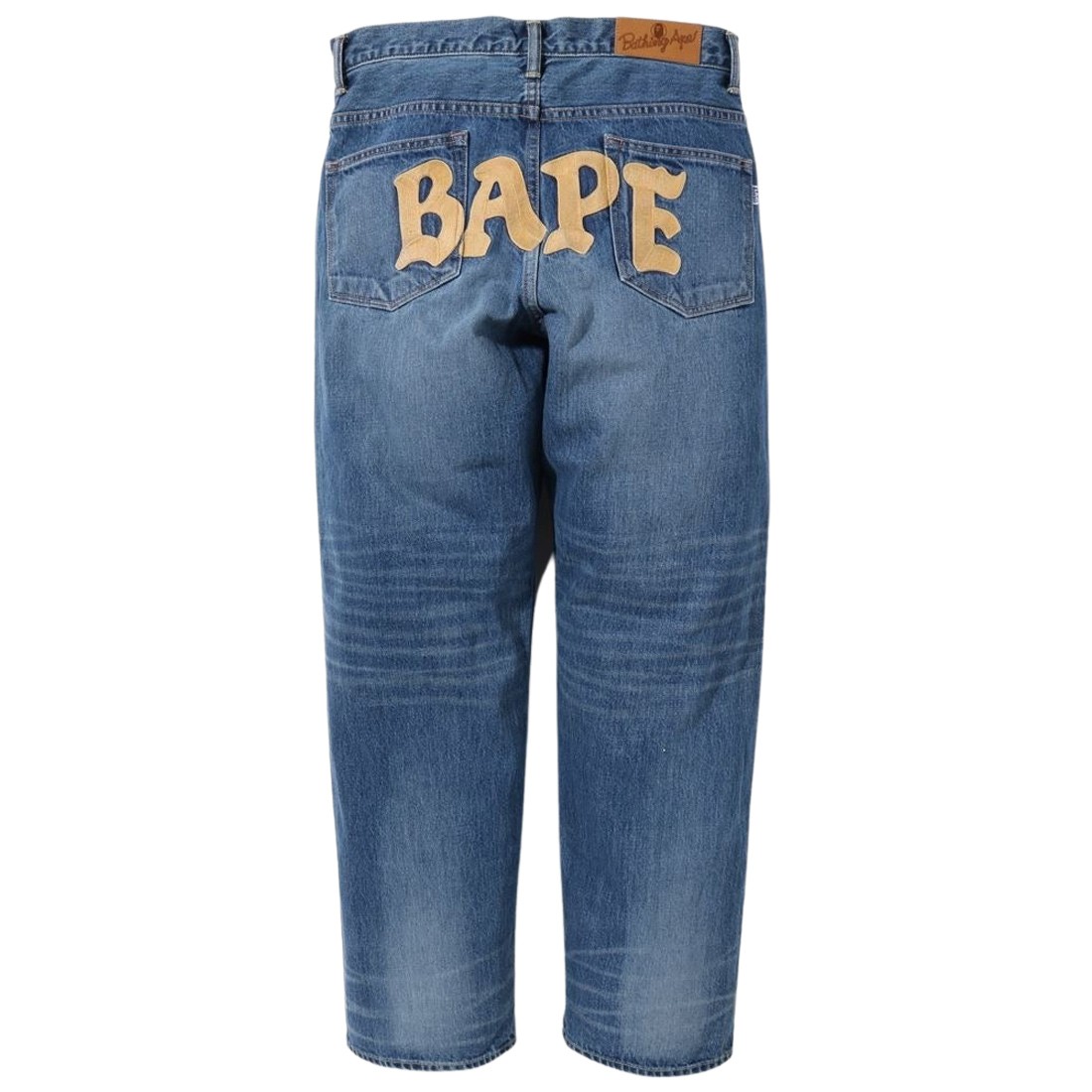 A Bathing Ape Men Bape Relaxed Fit Denim Pants (navy / indigo)
