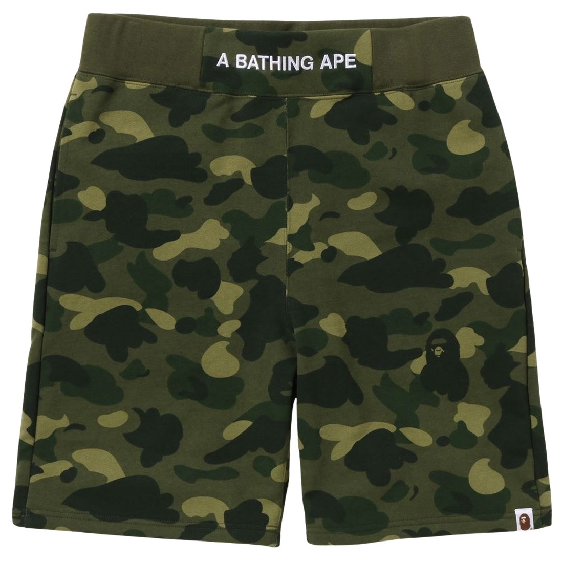 A Bathing Ape Men Color Camo Sweat Shorts (green)