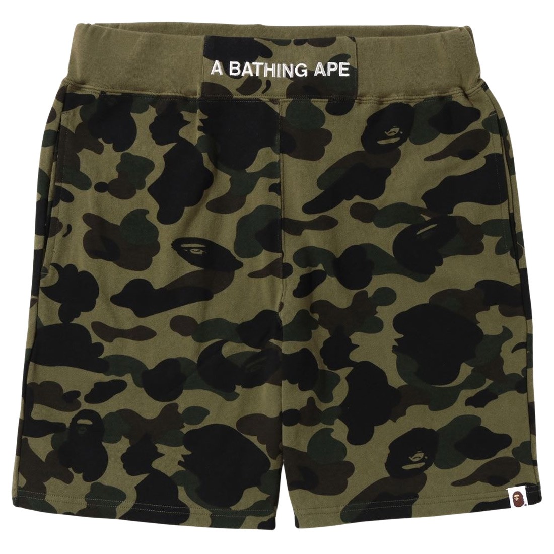 A Bathing Ape Men 1st Camo Sweat Shorts (green)