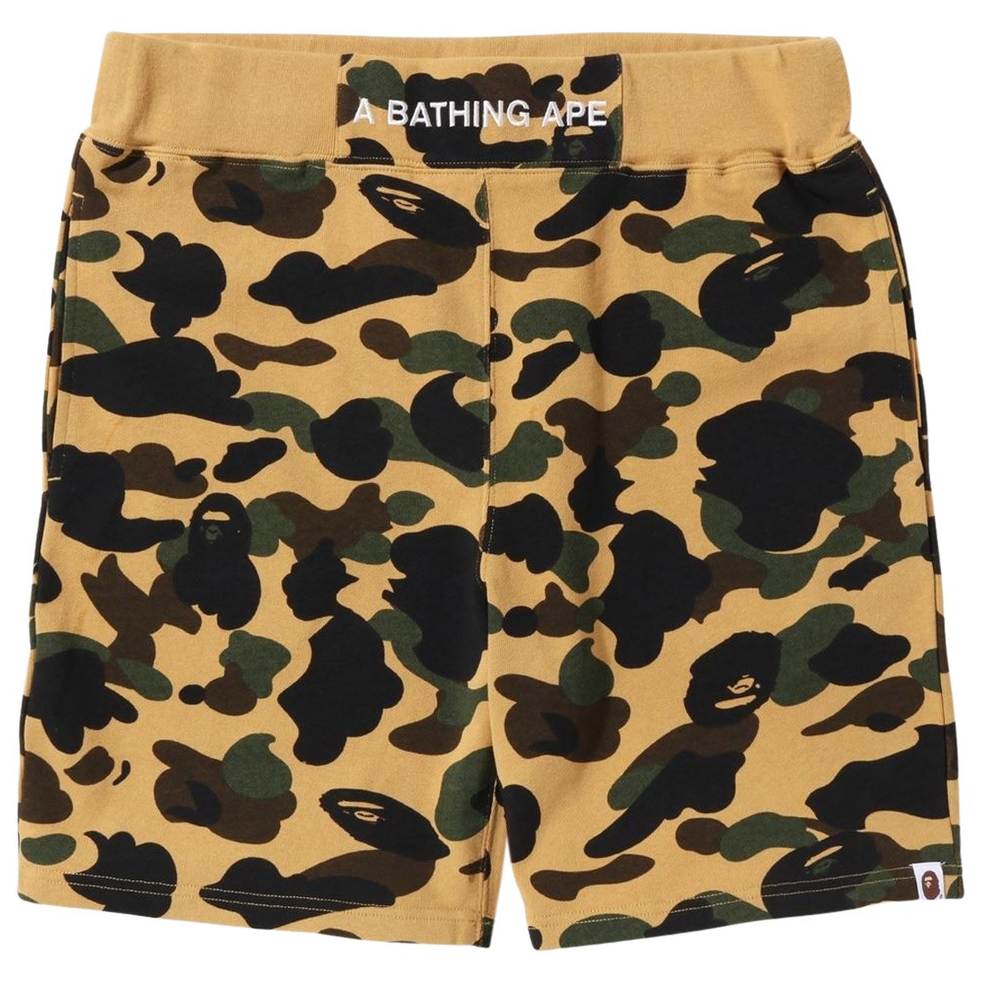 A Bathing Ape Men 1st Camo Sweat Shorts (yellow)