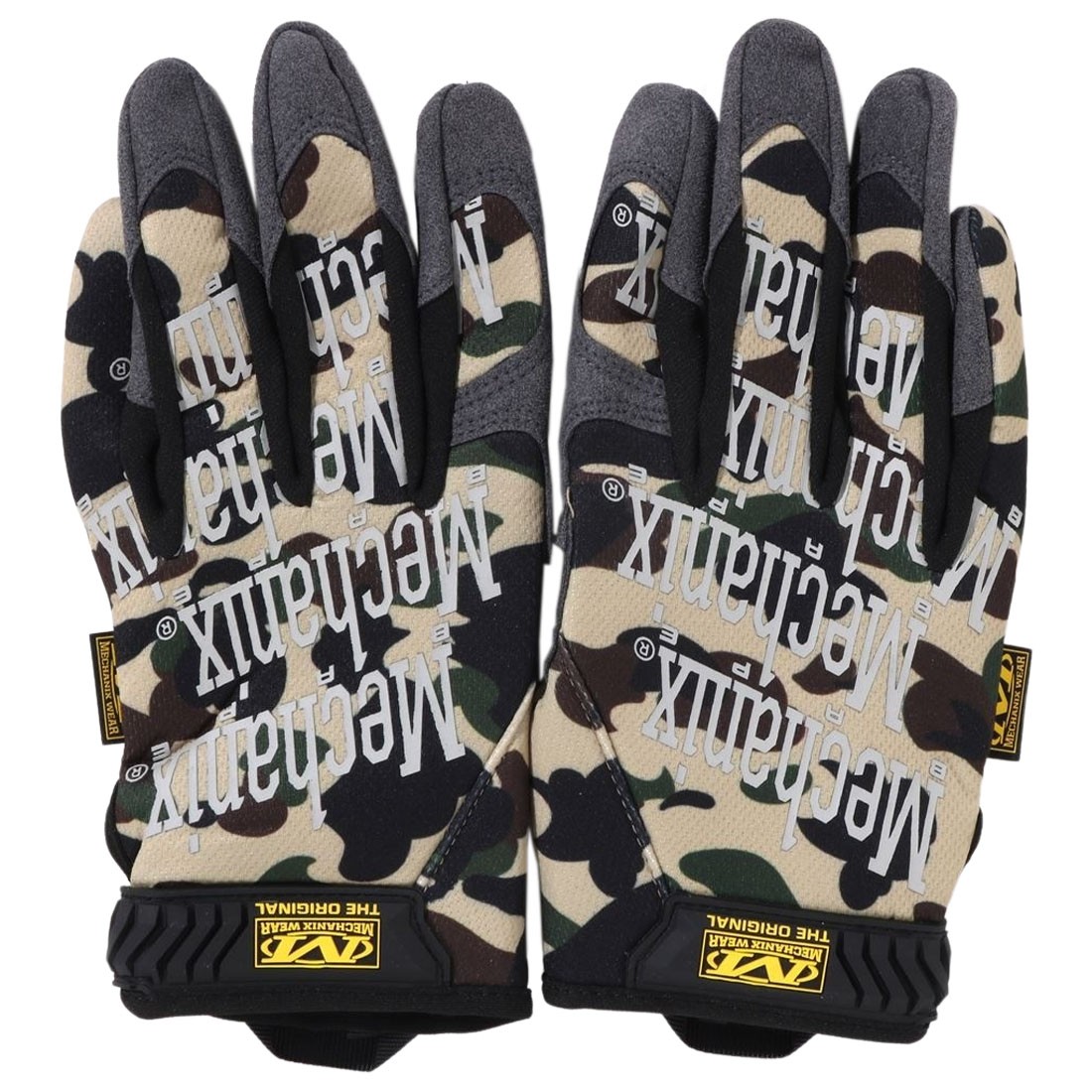 A Bathing Ape 1st Camo Mechanix Wear Gloves (yellow)