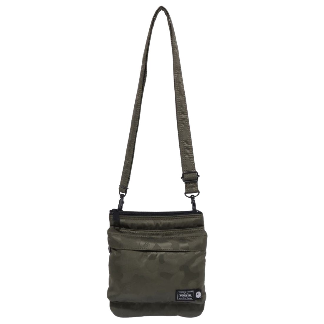 A Bathing Ape Porter Solid Camo Shoulder Pouch (olive / olive drab)