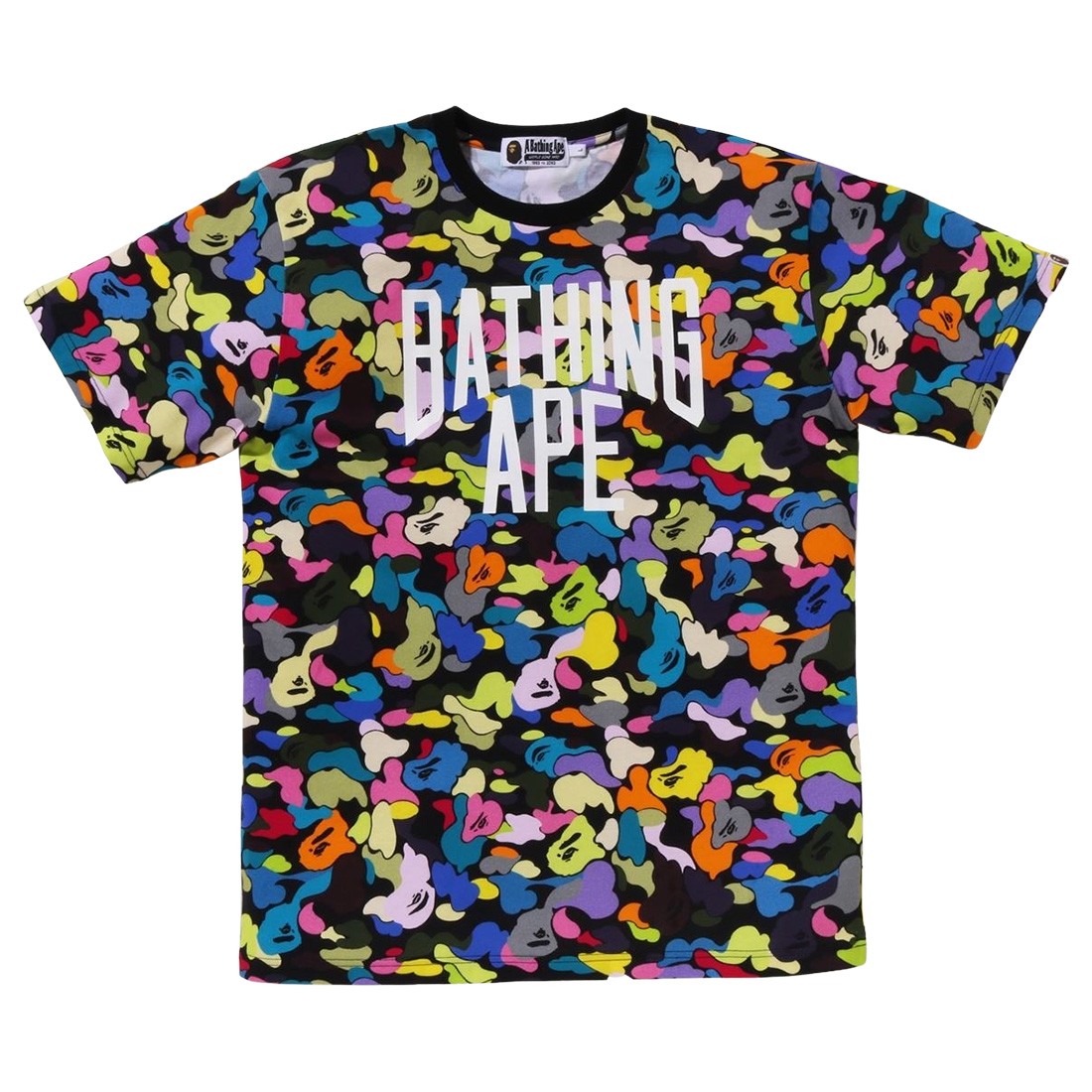 A Bathing Ape Men Multi Camo NYC Logo Tee (black)