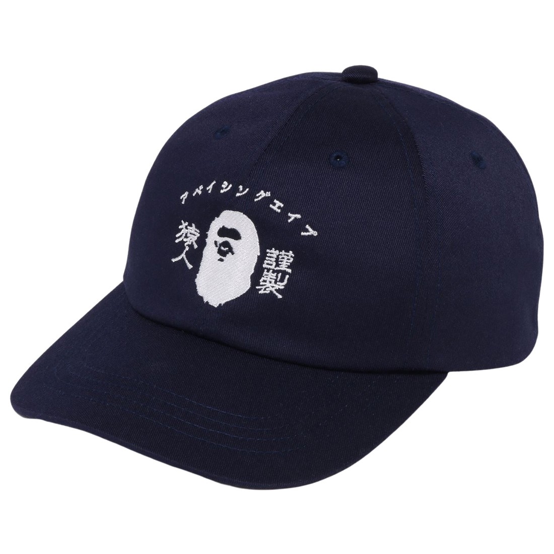 A Bathing Ape Japanese Motif Panel Cap (navy)