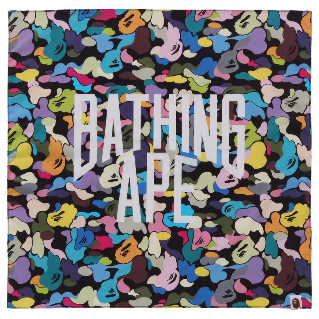 A Bathing Ape Multi Camo NYC Logo Bandana (black)