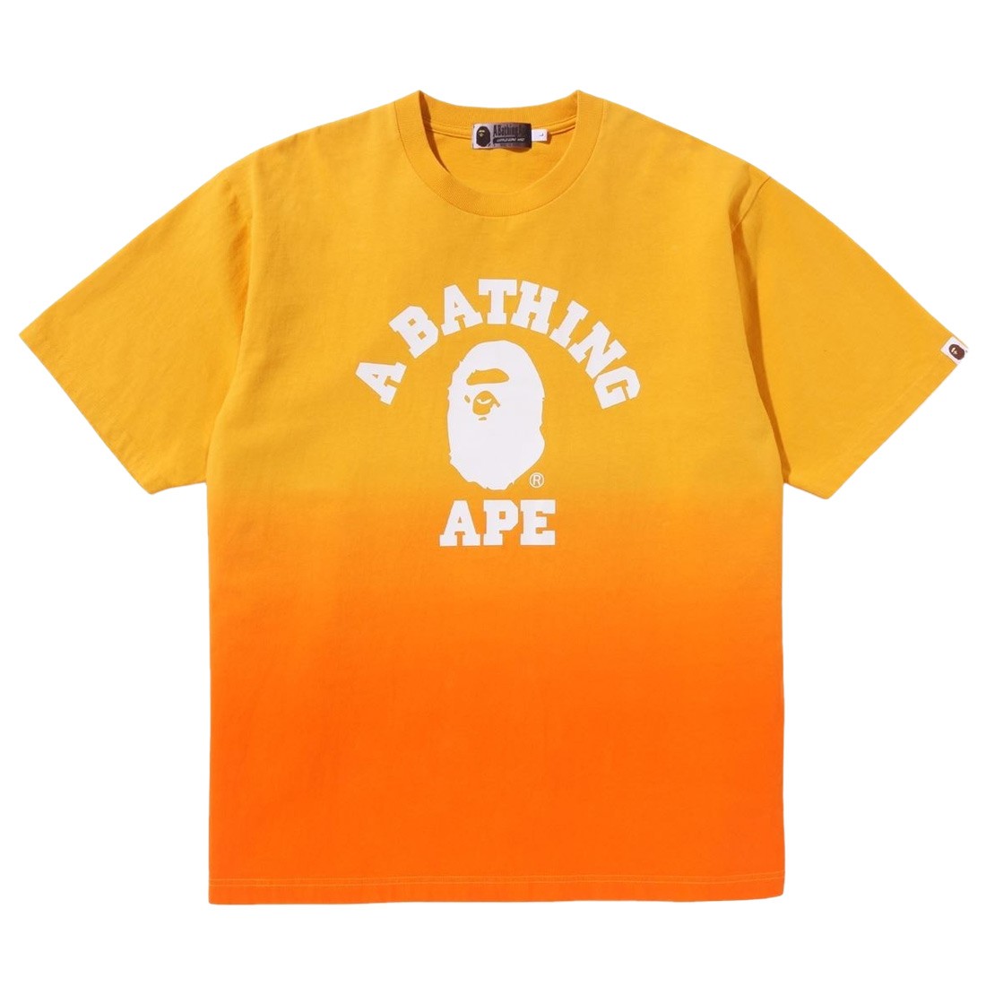 A Bathing Ape Men College Gradation Relaxed Fit Tee (orange)