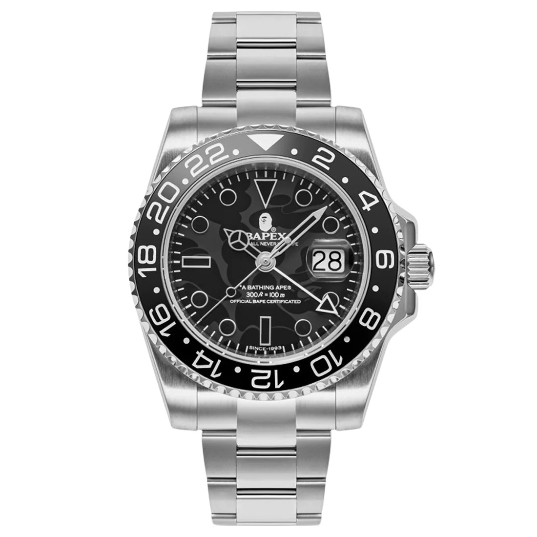 A Bathing Ape Type 2 Bapex Colorcamo Watch (black)