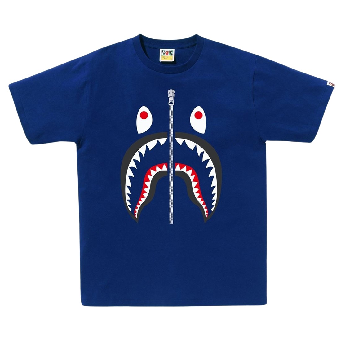 A Bathing Ape Men Shark Tee (blue)
