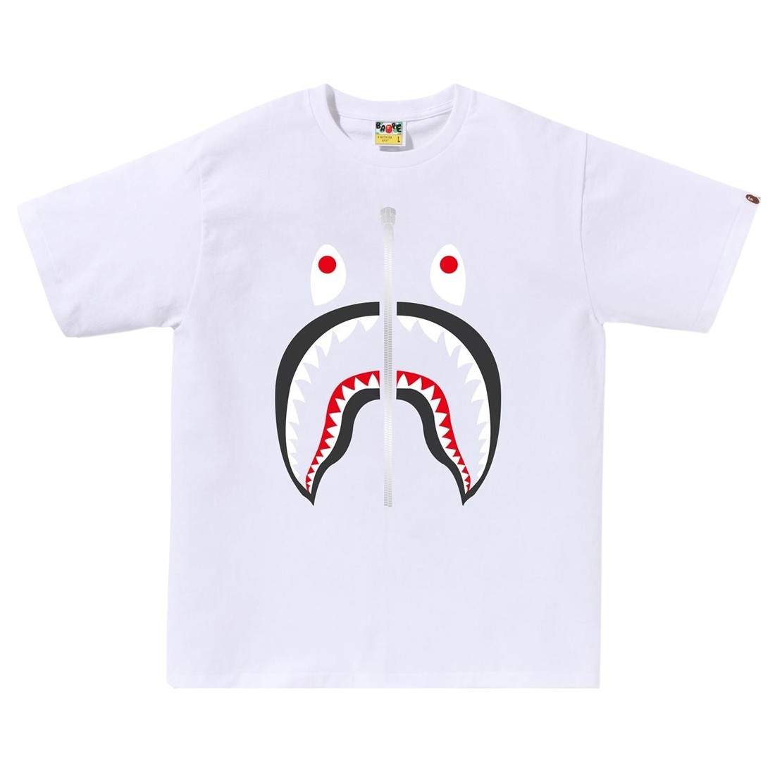 A Bathing Ape Men Shark Tee (white)