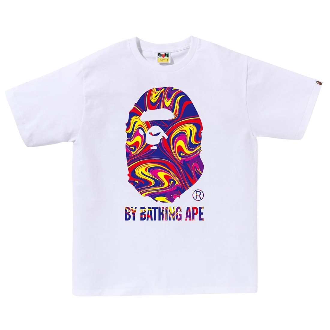 A Bathing Ape Men Marbling By Bathing Ape Tee (white)