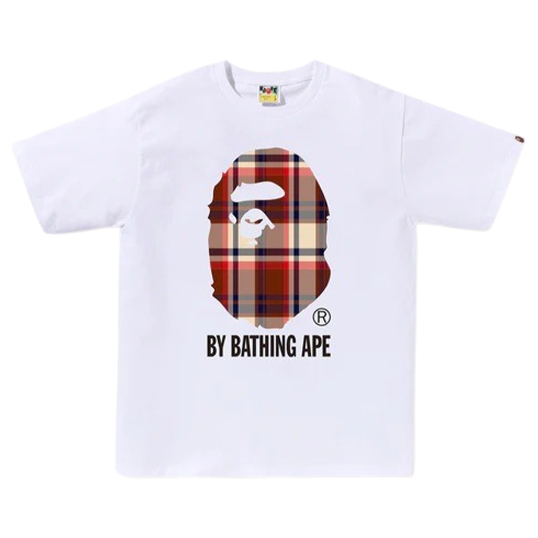 A Bathing Ape Men Bape Check By Bathing Ape Tee (white)