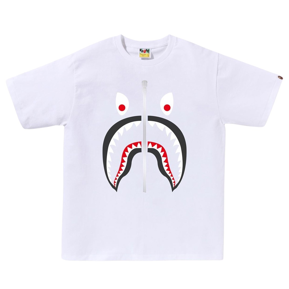 A Bathing Ape Men Mad Shark Tee (white)