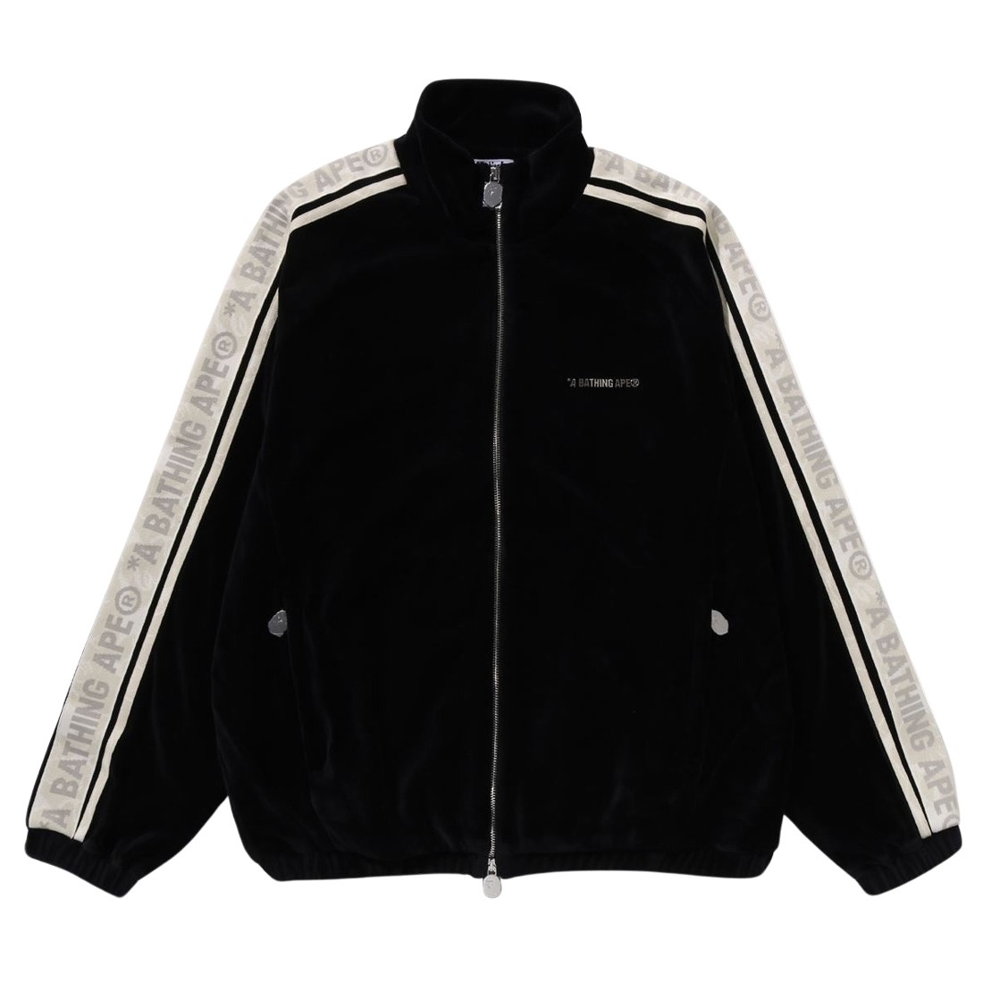 A Bathing Ape Men Metal Logo Pin Track Jacket (black)