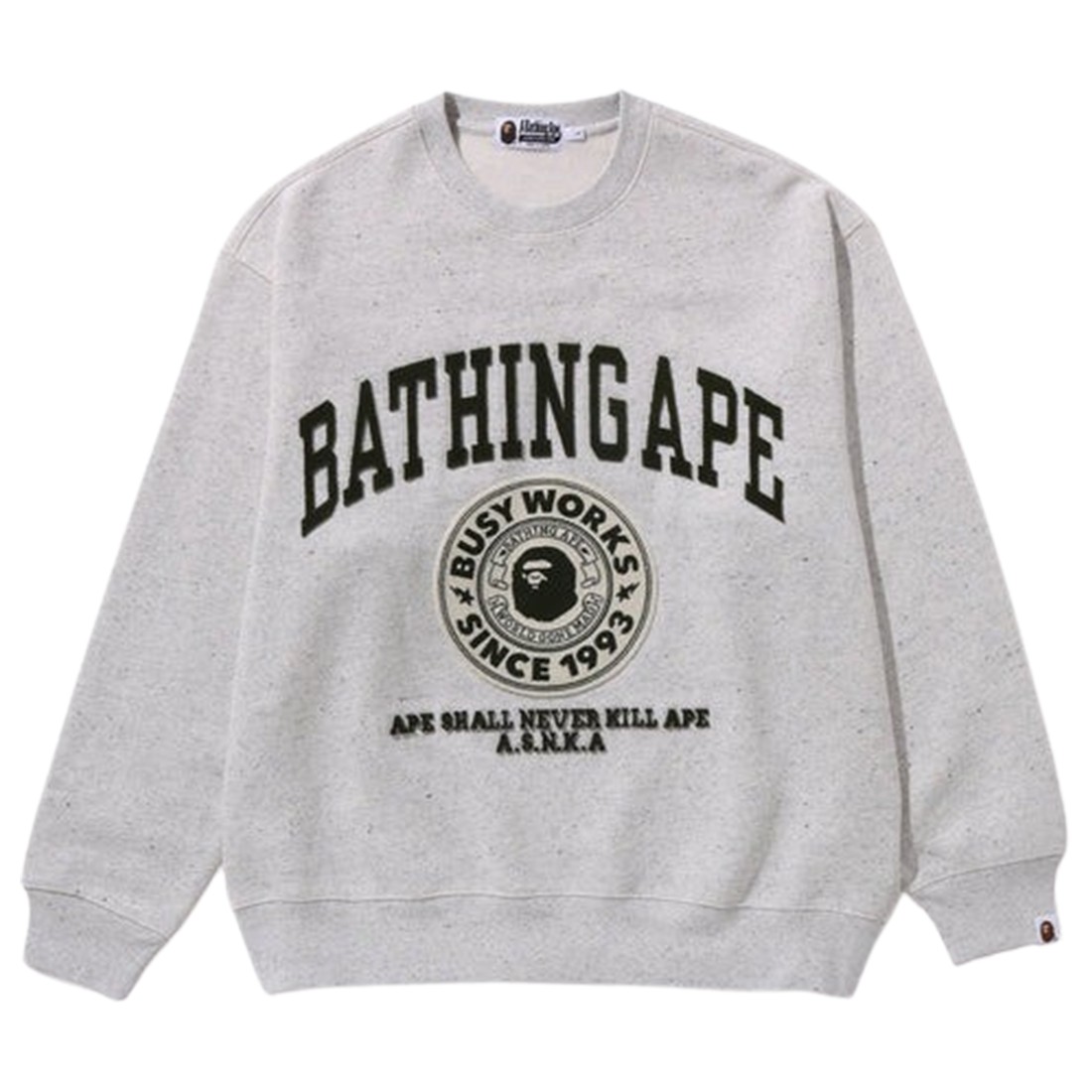 A Bathing Ape Men College Graphic Crewneck (gray)